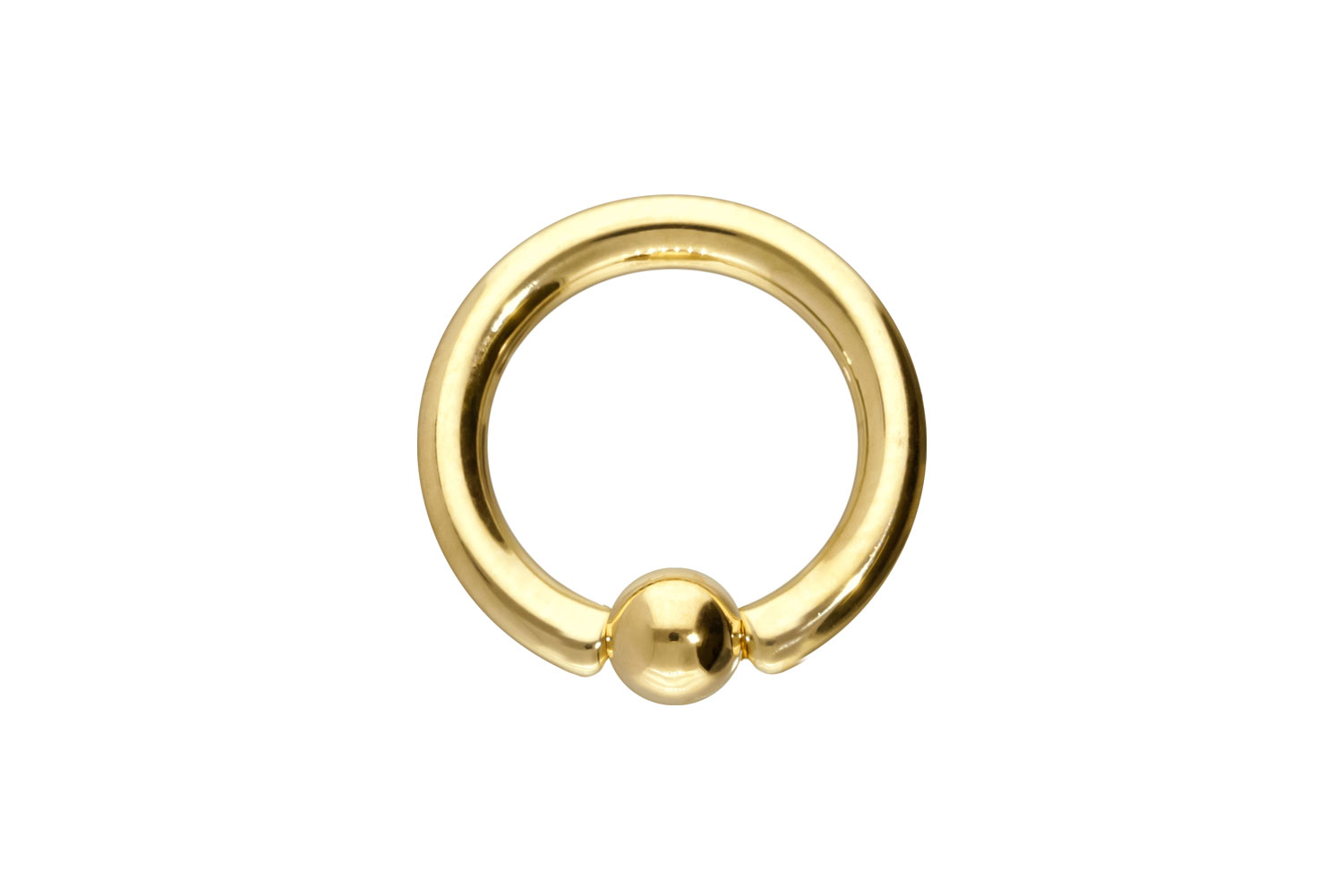 14/18 Karat Gold Klemmkugelring
